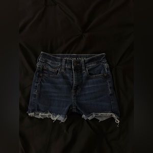 American Eagle Dark wash denim shorts in next level stretch